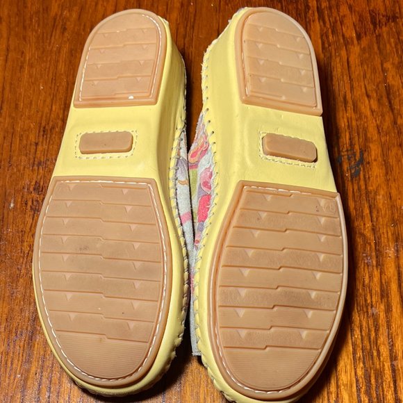 La Plume Italian made floral print leather size 37 - Picture 4 of 9